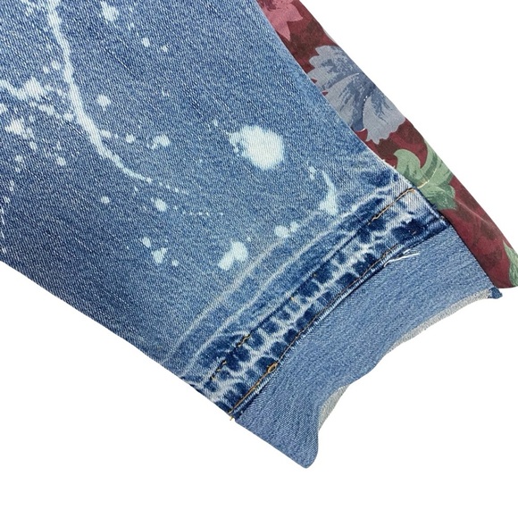 Levi’s 550 Custom Jeans Waist 28 Womens Size 6 Small Y2K Levis 2002 Upcycled - Picture 4 of 15